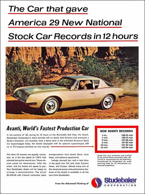 Avanti Fastest Car Ad