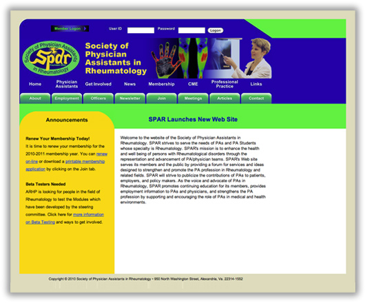 SPAR Website Homepage